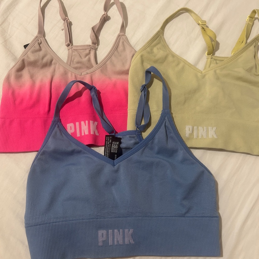 Pink Sports Bras, XS